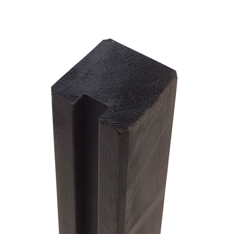 PROFILSTOLPE 1-SPÅR PLUS – Grundmålad svart 1-spår 9x9x188cm