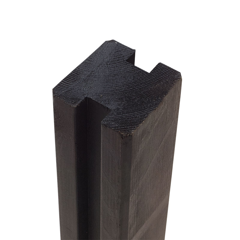 PROFILSTOLPE 2-SPÅR PLUS – Grundmålad svart 2-spår 9x9x188cm