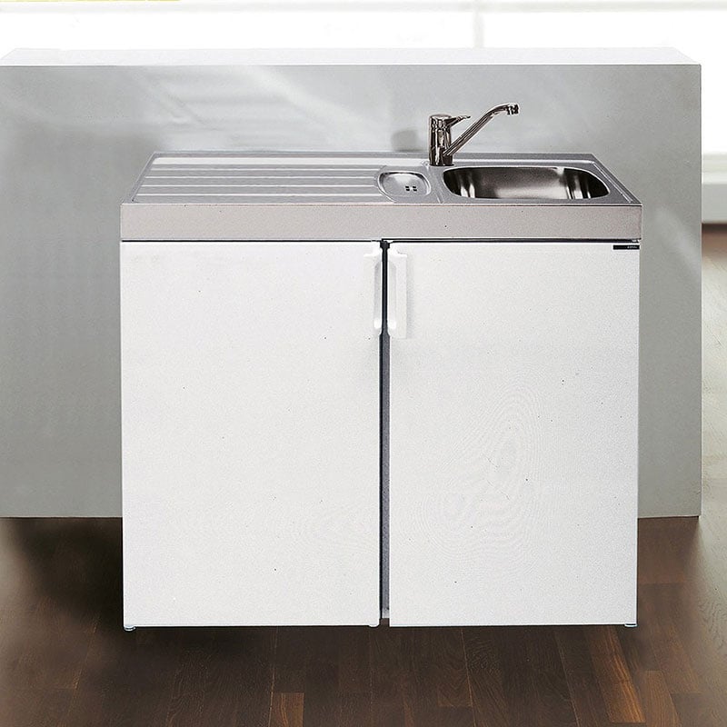Minikök Intra CK1001-UP – 60x100x90cm vit vask till höger