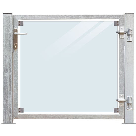 Grind till Glasstaket PLUS – Högervänd 990×910 mm klarglas stolpar för fundament