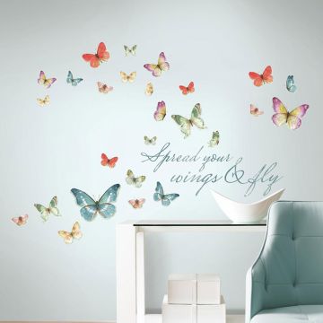 Väggdekor Butterfly Quote RoomMates       