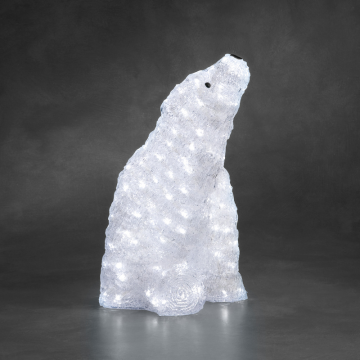 Ljusdekoration Ute Sittande isbjörn 46cm 200LED Gnosjö Konstsmide