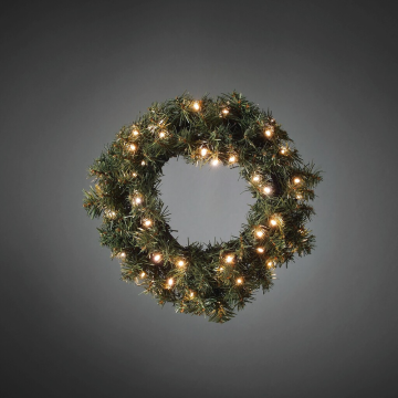 Julkrans med Belysning 40cm LED med Timer 9h Amber Gnosjö Konstsmide