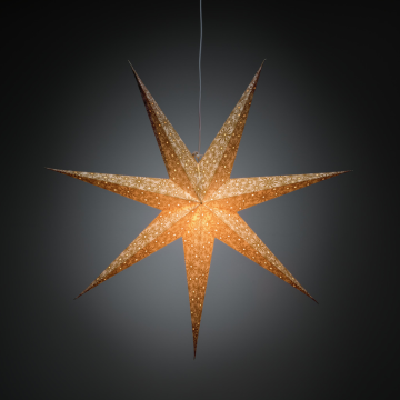 Julstjärna Inne Hängande Papper 78 cm med Sladdställ Gnosjö Konstsmide