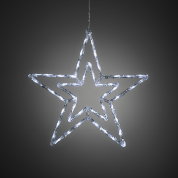 Julstjärna Utomhus Stjärna akryl 58cm vita LED Gnosjö Konstsmide