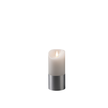 Dekorationsljus El Vaxljus vitt med folie LED timer 4/8h 2xC Gnosjö Konstsmide