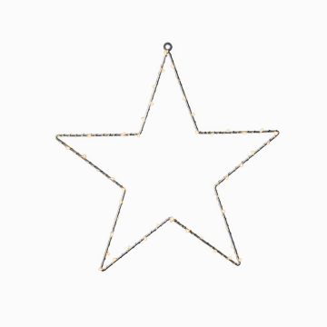 Julstjärna Inne Metall hängande 50 amber LED 45cm timer 6h Gnosjö Konstsmide