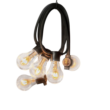 Ljusslinga Ute E27 10 amber M-form utbytbar LED Gnosjö Konstsmide