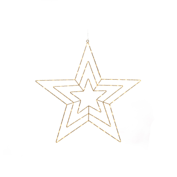 Julstjärna Inne Metall hängande 112 amber LED 64 cm Gnosjö Konstsmide