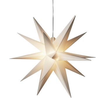 Julstjärna Utomhus 3-D Plaststjärna med Sladdställ Gnosjö Konstsmide