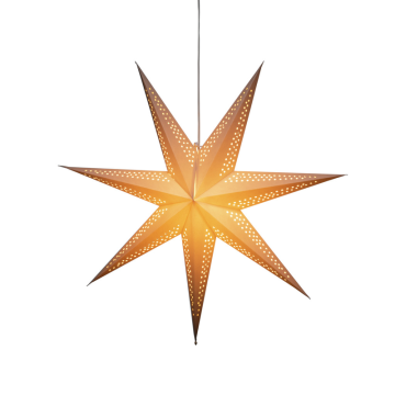 Julstjärna Inne Hängande Papper 78x78x18 cm med Sladdställ Gnosjö Konstsmide