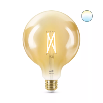 Smart Trådglödlampa E27 Glob 120 50W Amber WiZ