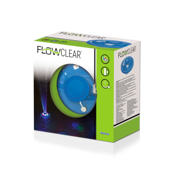 Poolfontän Flowclear LED Flytande Planet Pool